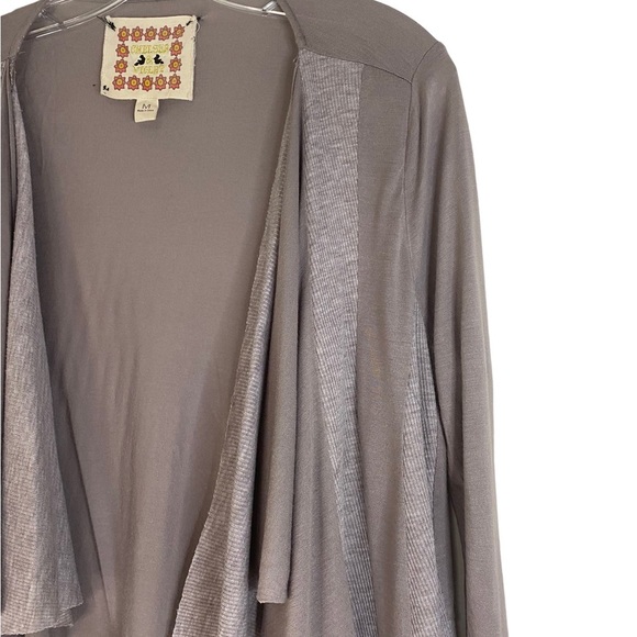 Chelsea & Violet Waterfall Cardigan Mixed Knit, Long Sleeve, Size M - Picture 2 of 8